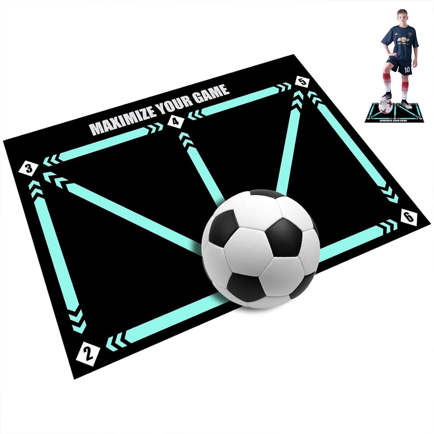 CZR Sports — Tapis Entraînement Football · Maîtrisez la Précision · Technique · Dribbles